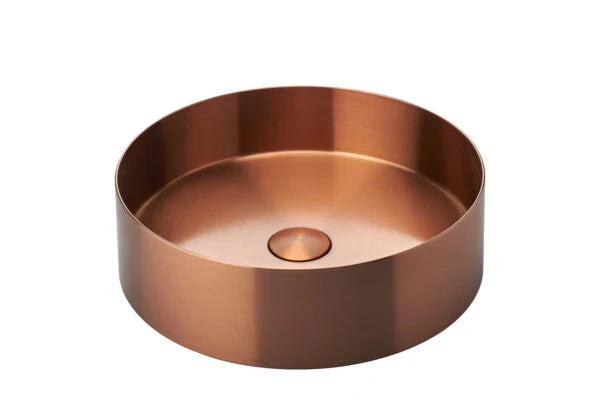 ronde bronzen waskom