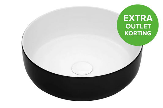 zwarte ronde waskom