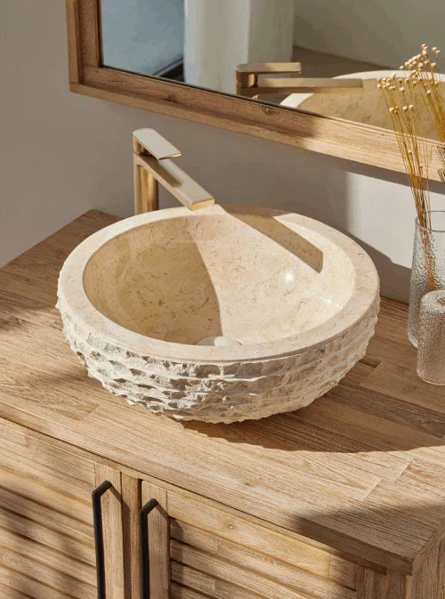 wastafel kom in beige kleur