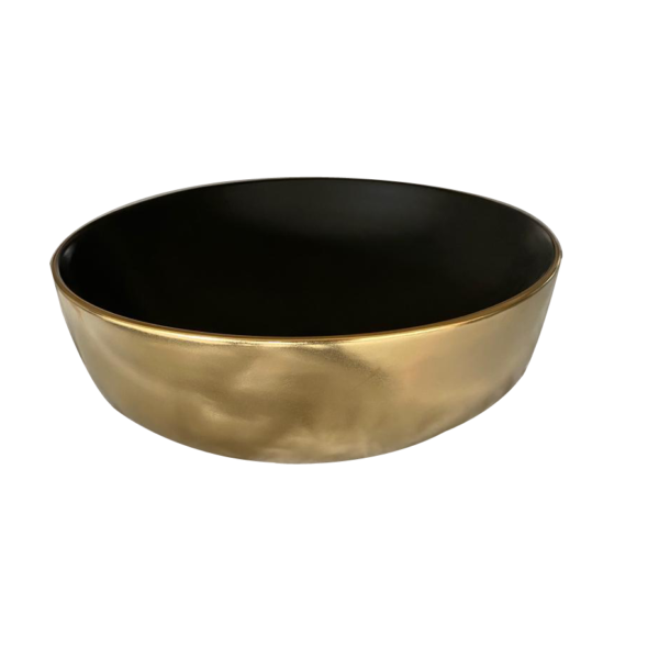 Waskom Merino Gold/Black 41x41x13 cm - Waskommenshop.com