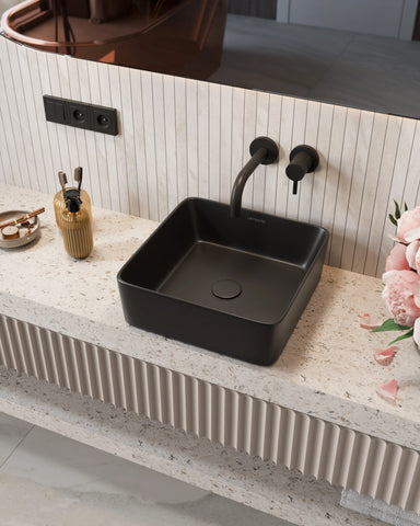 Waskom Hestia Zwart 39x39x13 cm