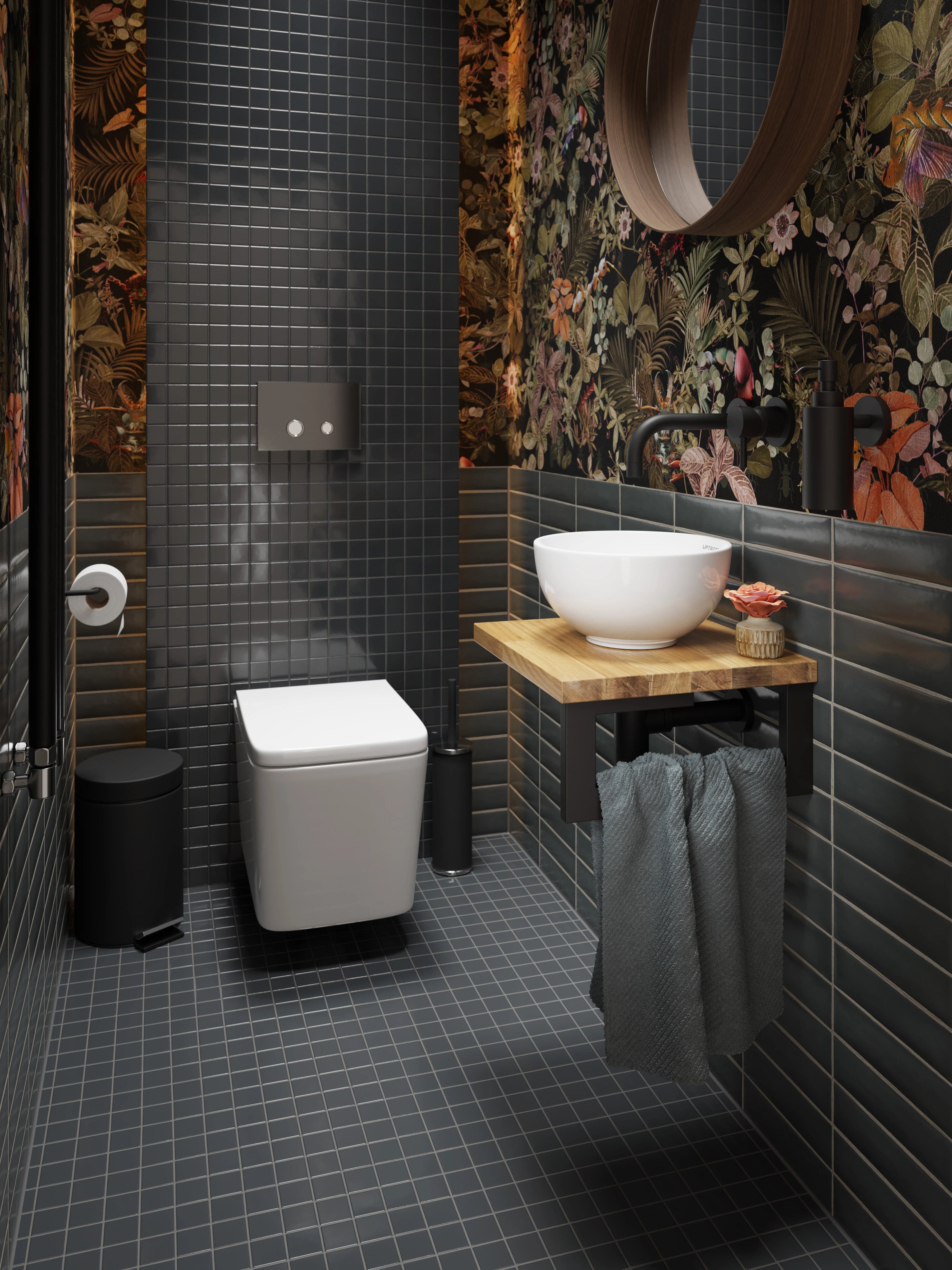 witte waskom in toilet