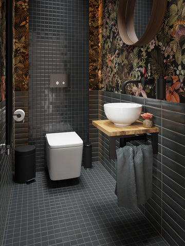 witte waskom in toilet