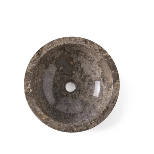 marmeren waskom rond grijs