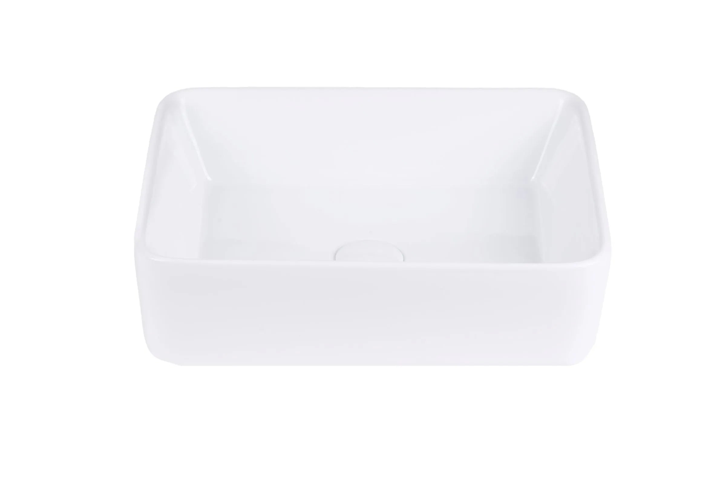 rechthoekige witte waskom