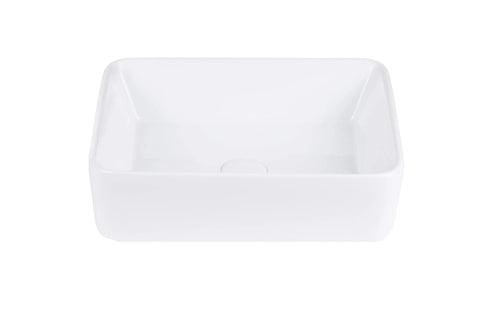 rechthoekige witte waskom