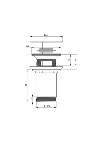technische tekening witte plug