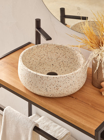 Terrazzo Waskom Florencia Wit 39x39x14 cm
