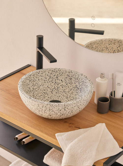 Terrazzo Waskom Venecia Grijs 35x35x12 cm