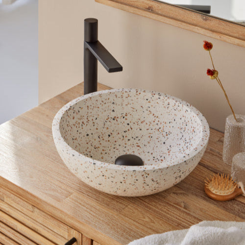 Terrazzo Waskom Venecia Wit Mix 35x35x12 cm