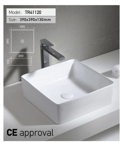 Keramische Waskom Hestia Wit 39x39x13 cm