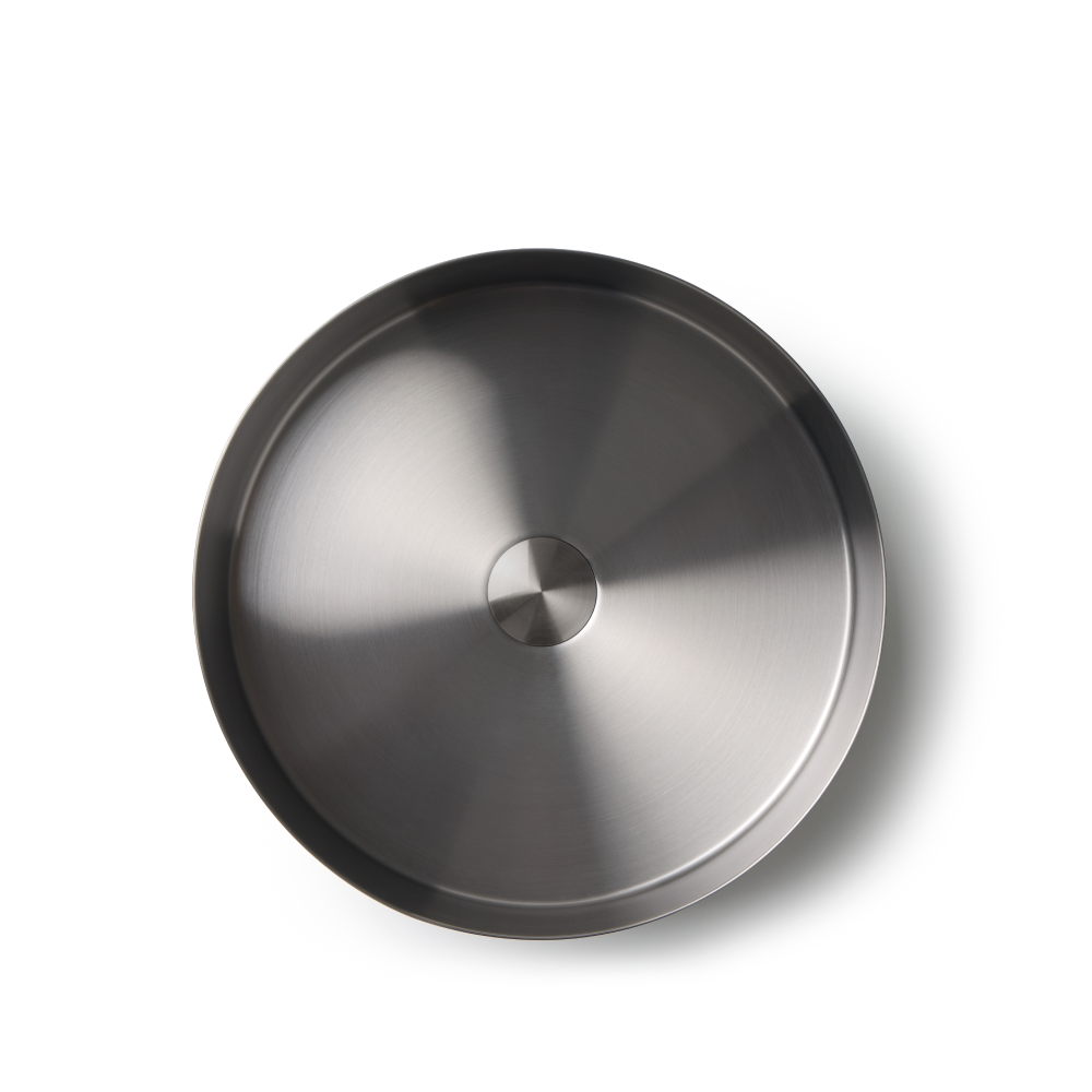 Waskom Solvini Geborsteld Staal rond