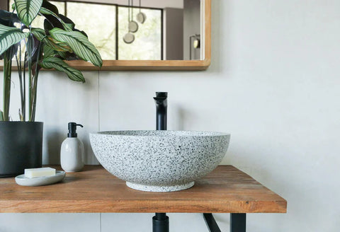 Terrazzo Waskom Luzia Grijs 40x40x15 cm