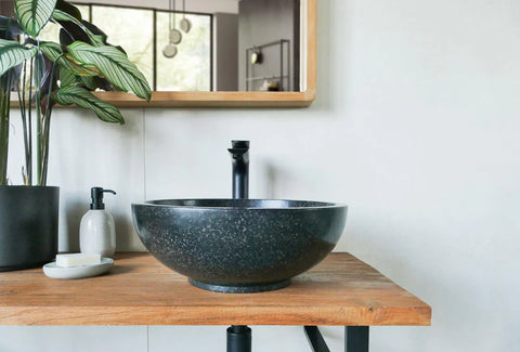 Terrazzo Waskom Sombra Zwart 40x40x15 cm